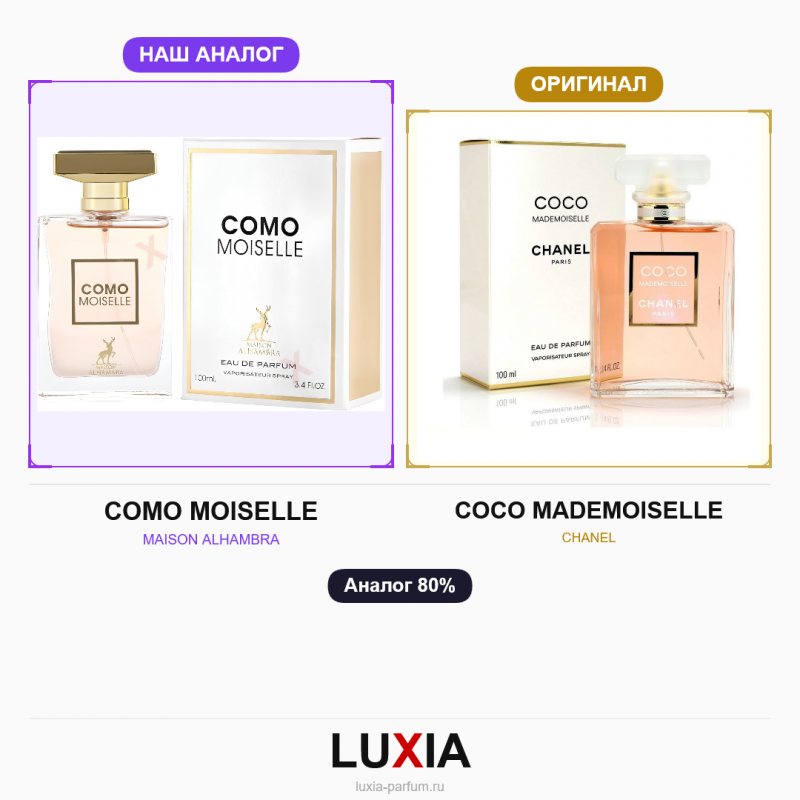 Духи COMO MOISELLE фото оригинал